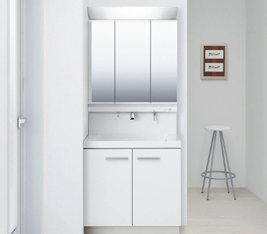 EV　500タイプ　W750　扉タイプ・3面鏡・LED照明（全収納）　EBN-755SY･MEB-753TXS