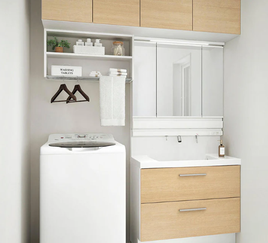 EV　500タイプ　W900　フルスライドタイプ・3面鏡・LED照明（全収納）　EBFH-905SY･MEB-903TXS